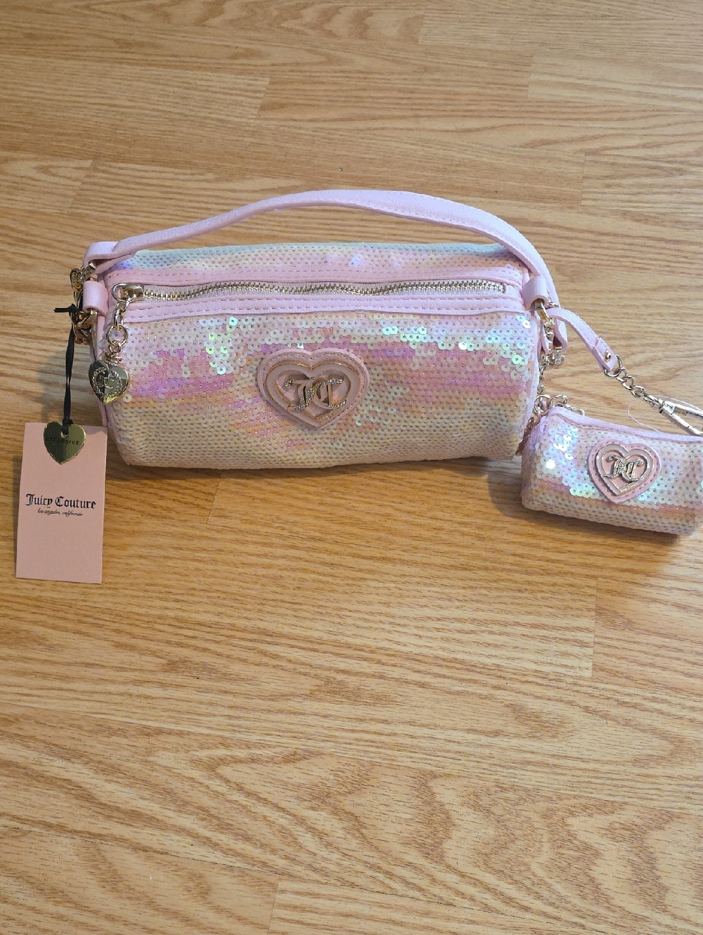 Juicy Couture Iridescent Sequin Juicy II Shoulder Bag
